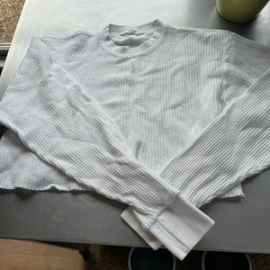 Brandy Melville/John Galt Waffle Crop Top Long sleeve